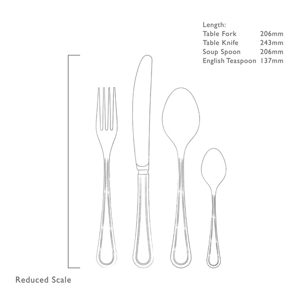 Aston Bright Cutlery Set, 24 Piece for 6 People