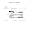 Aston Bright Cutlery Place Setting, 7 Piece