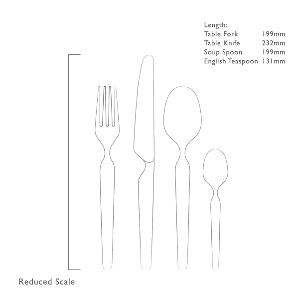 Bergen Satin Cutlery Set, 24 Piece for 6 People