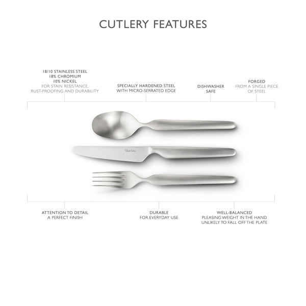 Bergen Satin Cutlery Set, 42 Piece for 6 People