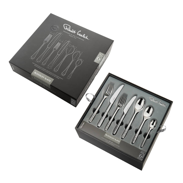 Blockley Slate Bright Cutlery Set, 42 Piece for 6 People