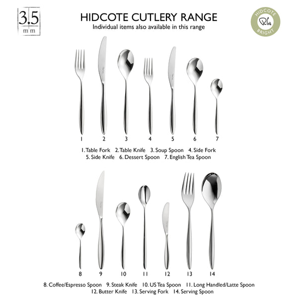 Hidcote Bright Coffee/Espresso Spoon, Set of 8