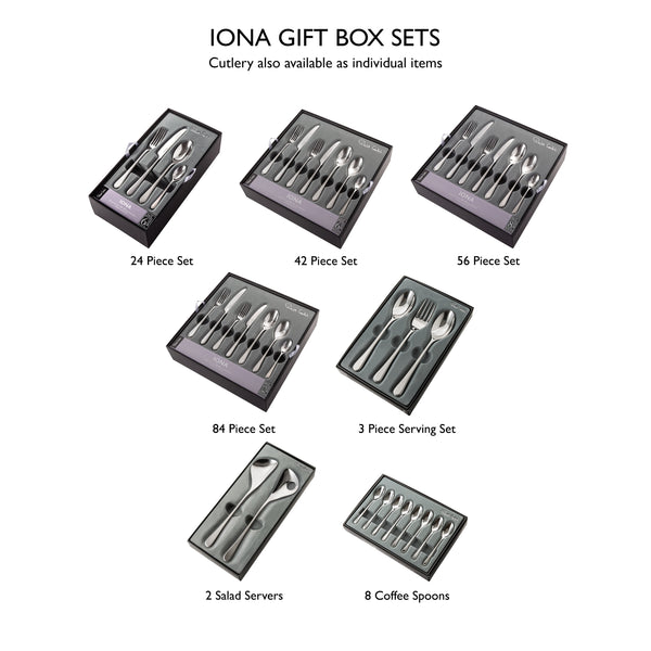 Iona Bright Cutlery Set, 24 Piece for 6 People