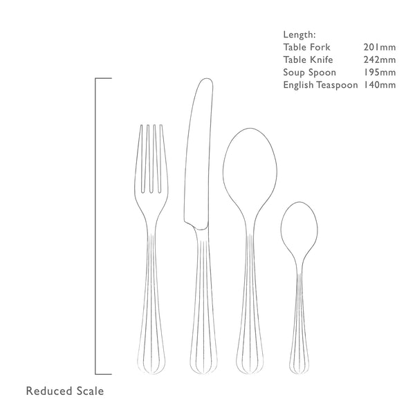 Palm Bright Cutlery Set, 24 Piece for 6 People