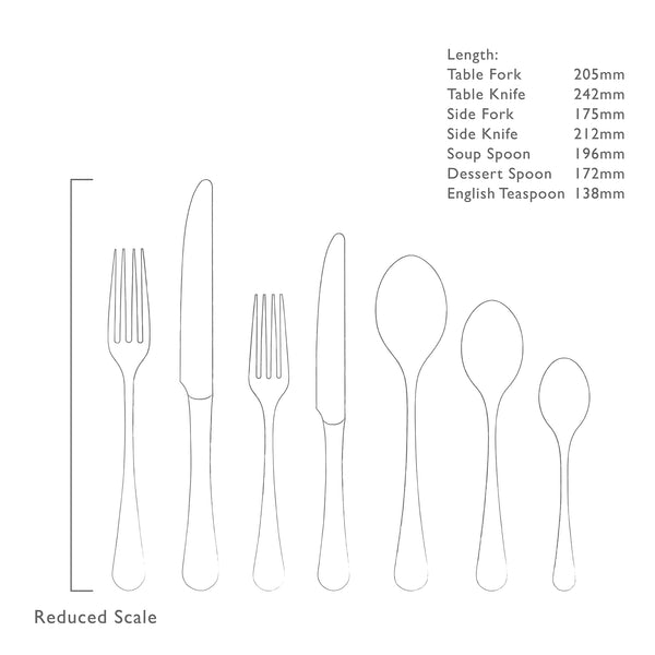 Radford Silver Plated Cutlery Set, 56 Piece for 8 People