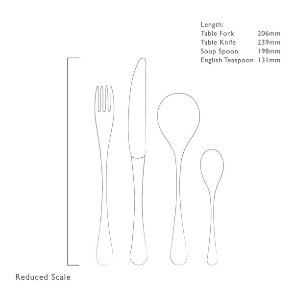 RW2 Satin Cutlery Set, 24 Piece for 6 People