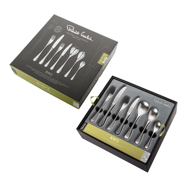 RW2 Satin Cutlery Set, 84 Piece for 12 People