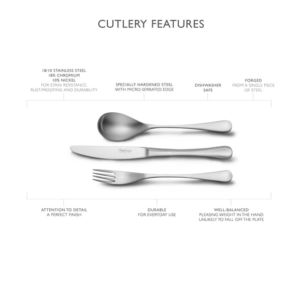 RW2 Satin Cutlery Set, 42 Piece for 6 People