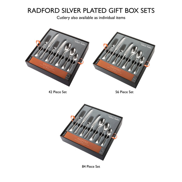 Radford Silver Plated Cutlery Set, 56 Piece for 8 People