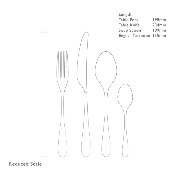 Sandstone Bright Cutlery Set, 24 Piece for 6 People