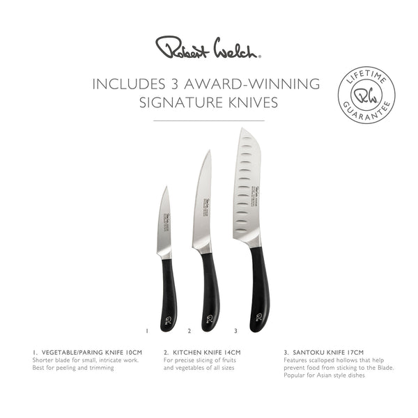 Signature Book Oak Chef's Set with Knife Sharpener