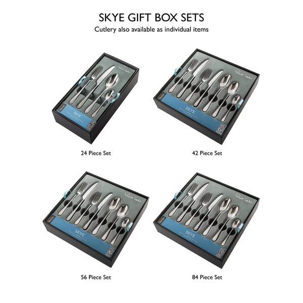 Skye Bright Cutlery Set, 84 Piece for 12 People