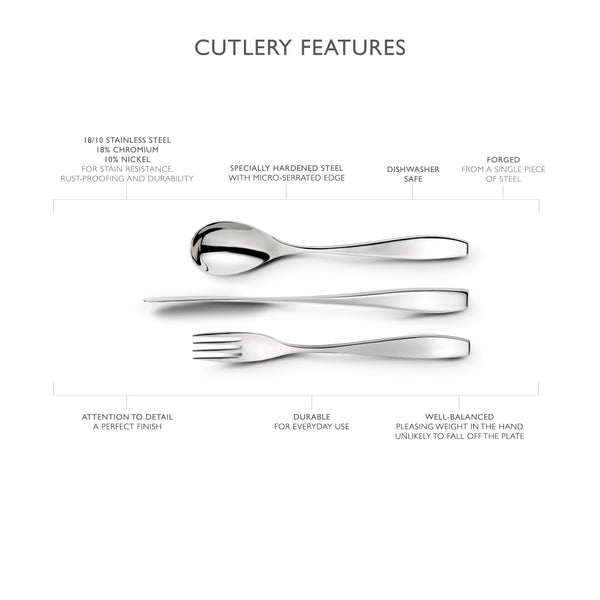 Vista Bright Cutlery Set, 84 Piece for 12 People