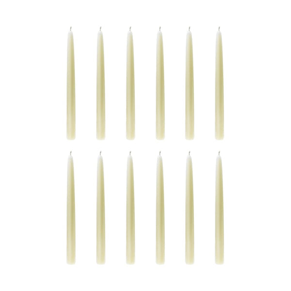 Ivory Dinner Candle 25cm, set of 12