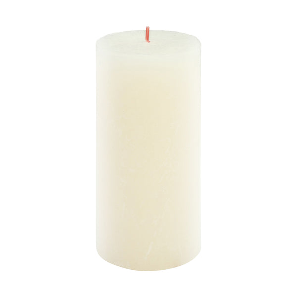 Soft Pearl Rustic Shine Pillar Candle 13cm