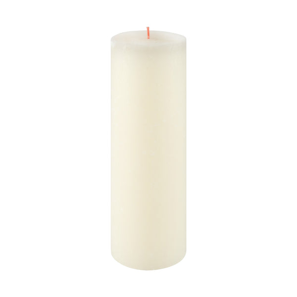 Soft Pearl Rustic Shine Pillar Candle 19cm